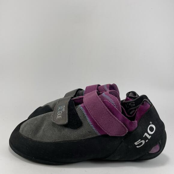 5.10 Five Ten Rogue VCS Climbing Shoes Womens Size 9 Purple Suede Dual Strap - Picture 3 of 9